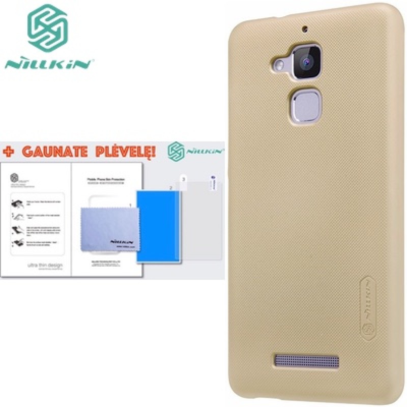 Frosted shield auksinis dėklas Nillkin (Zenfone 3 max zc520tl) Frosted shield auksinis dėklas Nillkin (Zenfone 3 max zc520tl)